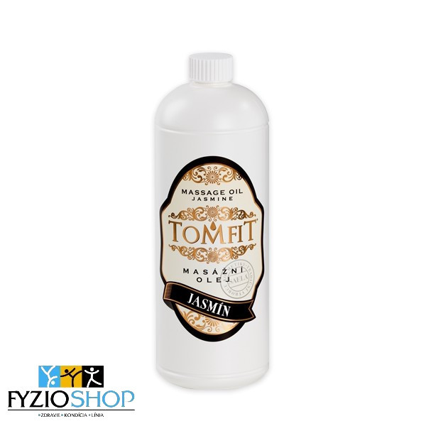 TOMFIT Masážny olej Jazmín 1000 ml – relaxačný olej s kvetinovou vôňou jazmínu