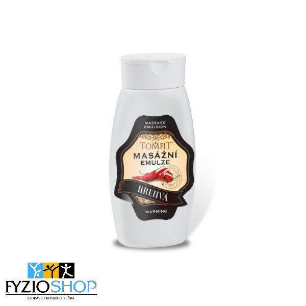 TOMFIT Masážna emulzia hrejivá 250 ml | hrejivý masážny prípravok na svaly