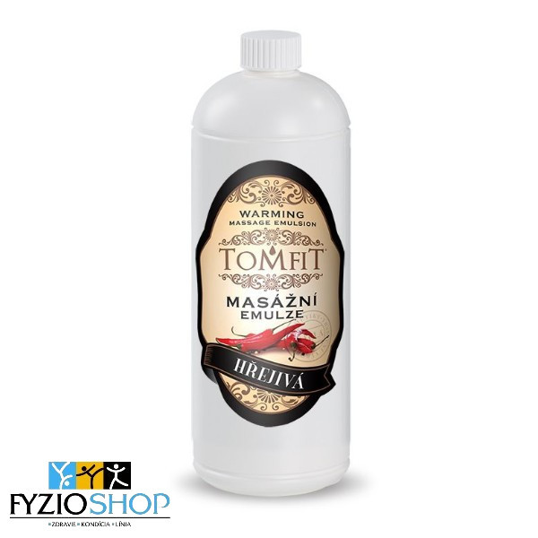 TOMFIT masážna emulzia hrejivá 1000 ml | výkonný hrejivý zábal
