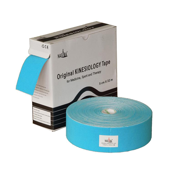 Nasara Kinesio Tape JUMBO – modrý tejp pre šport a fyzioterapiu.