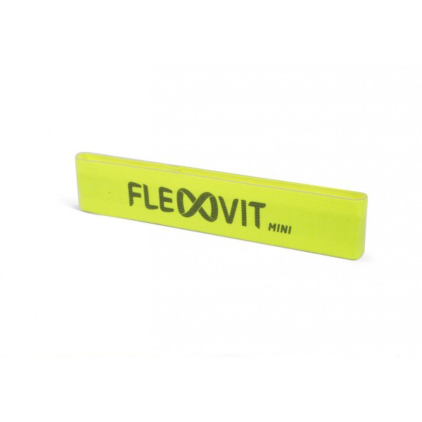 FLEXVIT Mini Band Rehab – žltá textilná guma na cvičenie a rehabilitáciu.
